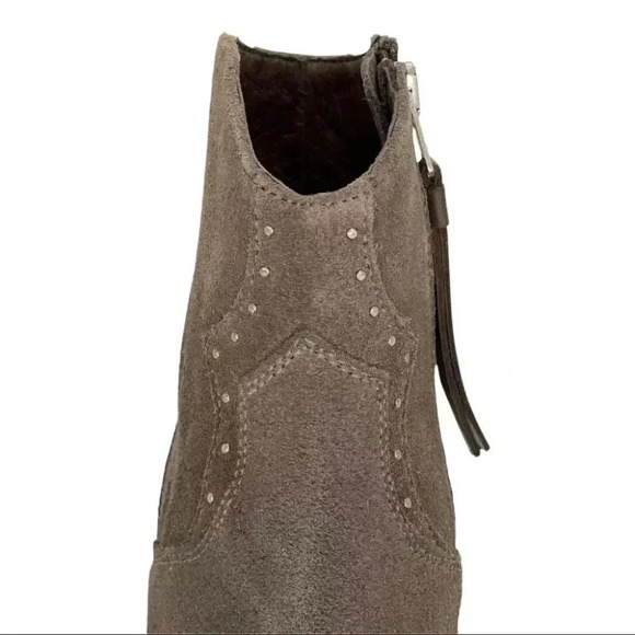 All Saints Melanie Almond Brown Suede Leather Womens Ankle Boots Size 5M - Picture 12 of 16